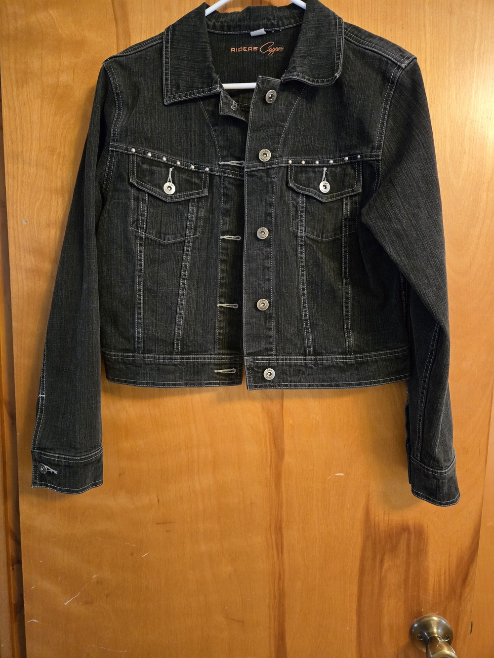 Riders by Lee Black Denim Jacket with Stud Detail